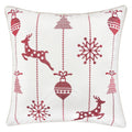 Homey Cozy Embroidery Christmas Throw Pillow Cover Insert