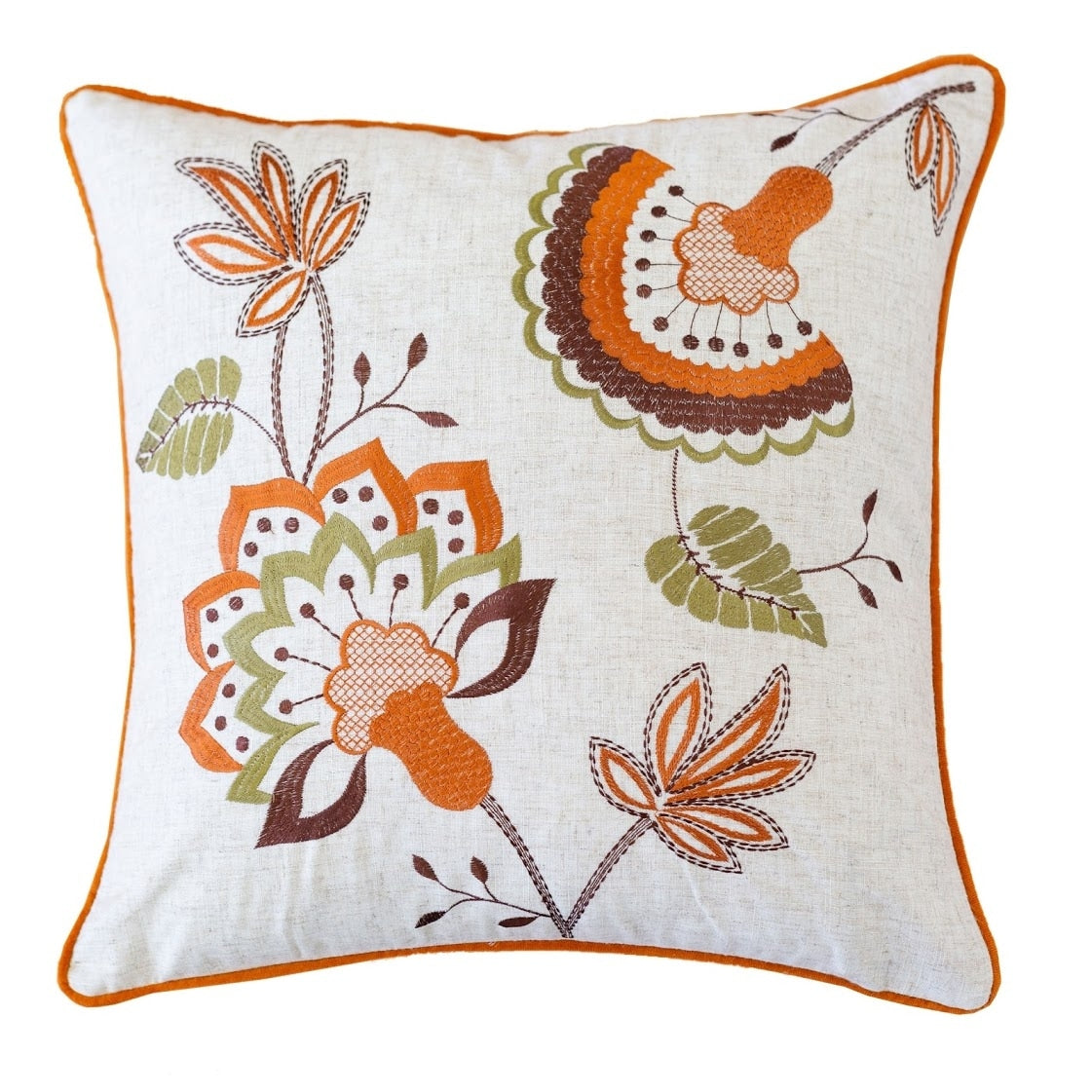 Homey Cozy Embroidery Throw Pillow Cover Insert Set Of 2