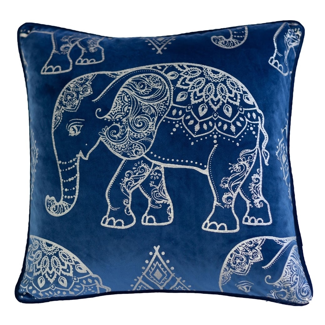 Homey Cozy Foil Print Elephant Throw Pillow Cover Insert