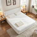 Homy Casa All In One Bed Mattress Frame Cool Ice Silk Stretch Fabric Motion Isolation No Assembly Full Queen King