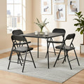 Homy Casa Folding Dining Table Set With Chairs Space Saving Black Kitchen Table Set For Small Apartments 3Pcs 5Pcs