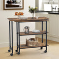 Homy Casa Joes Folding Rolling Kitchen Cart With Casters Expandable Utility Cart Table Industrial Storage For Kitchen Office