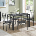 Homy Casa Marbury 5Pc Dining Set 42 Table With 4 Chairs Reversible Top Kitchen Table Set For Small Space Apartment Dining Room