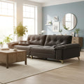 Homy Casa Modern 4 Seat Cloud Sofa With Wide Removable Armrests Pillows