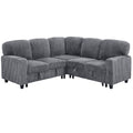 Homylin L Shaped Sleeper Sectional Sofa With Pull Out Bed Storage Usb 5 Seat