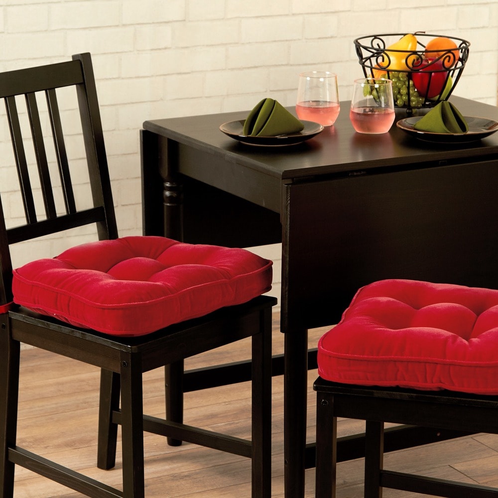Greendale Home Fashions Scarlet Hyatt Microfiber Chair Pads Set Of 2