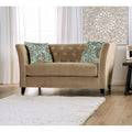 Copper Grove Chiatura Honey Tufted Loveseat
