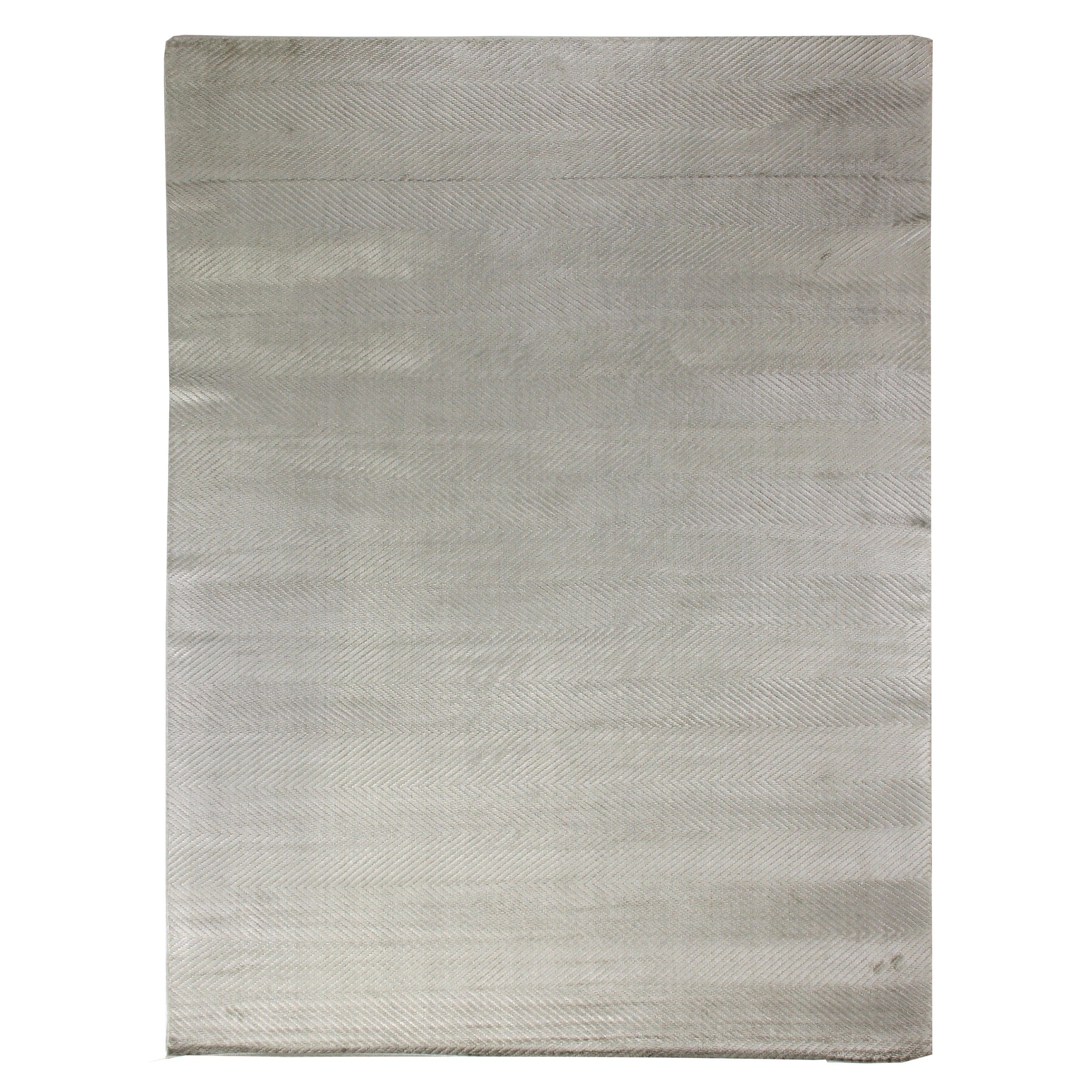 Honeycomb Handloomed Viscose Light Green Area Rug 12 X 15