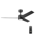 Honeywell Altan 52 Inch Matte Black Damp Rated Ceiling Fan With Dimmable Led Light