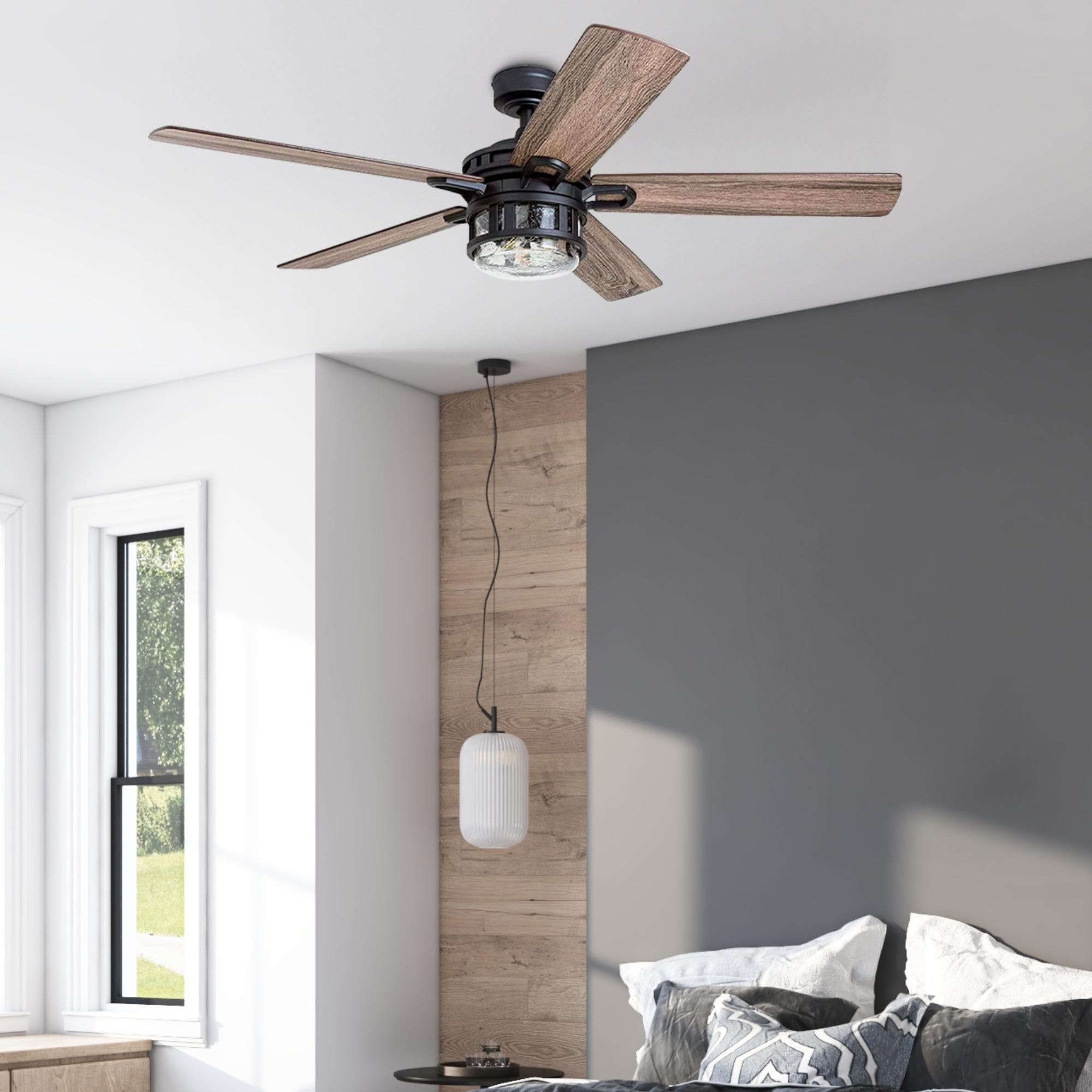 Honeywell Bonterra 52 Ceiling Fan With Remote Control Matte Black 52 Inch