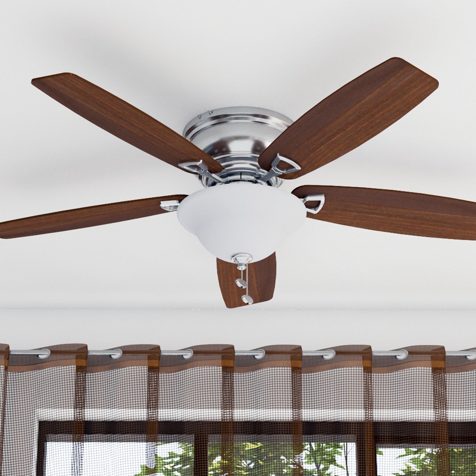Honeywell Glen Alden 52 Brushed Nickel Low Profile Led Ceiling Fan With Light