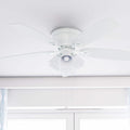 Honeywell Glen Alden 52 White Low Profile Led Ceiling Fan With Light