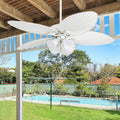Honeywell Palm Lake 52 White Tropical Led Ceiling Fan With Branch Lighting And Palm Leaf Blades