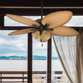 Honeywell Palm Valley 52 Bronze Tropical Led Ceiling Fan With Branch Lighting And Palm Leaf Blades