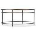 Hooker Furniture 5601 80110 38 Diameter Acacia Wood Top Metal Coffee Table From The St. Armand Collection Light Wood Metal