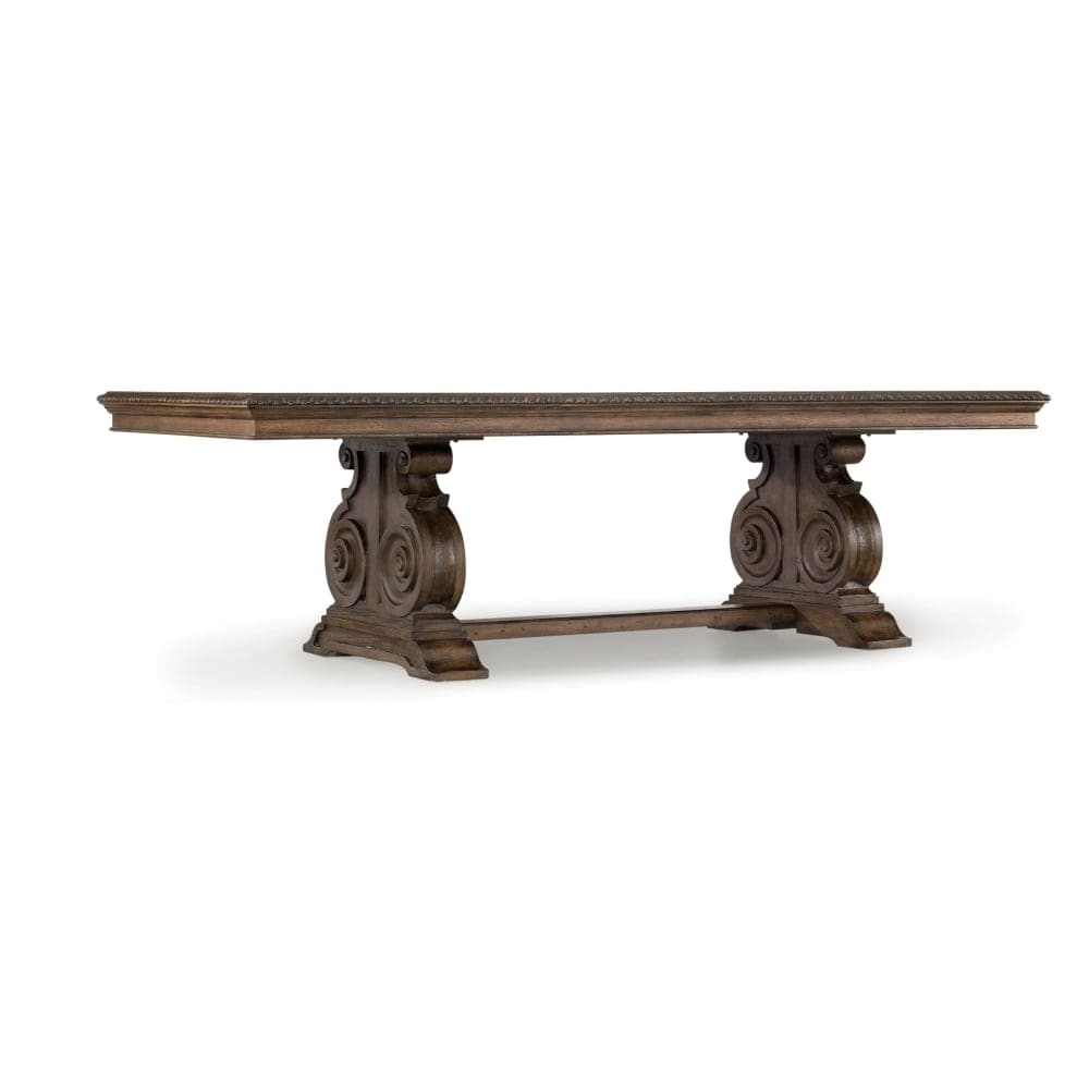 Hooker Furniture 5070 75207 88 Long Hardwood Dining Table From The Rhapsody Collection Rustic Walnut