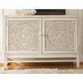 Hooker Furniture 638 85074 54 1 4 Wide Poplar Wood Cabinet From The Melange Matisette Collection Creamed White