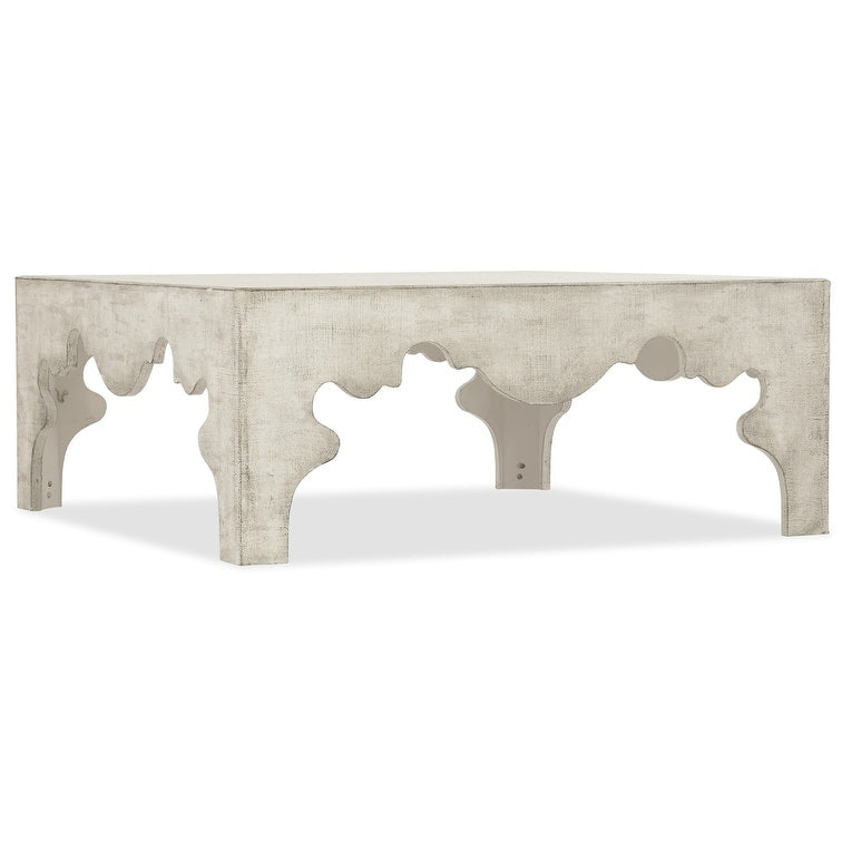 Hooker Furniture 5750 80112 Flanders 40 Wide Poplar Wood Coffee Table From The Boheme Collection White Linen