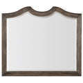 Hooker Furniture 5820 90004 Woodlands 42 X 48 Arched Beveled Wood Heathered Lambswool