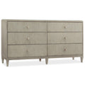 Hooker Furniture 5990 90002 Ltwd Elixir 70 Wide Rubberwood And Walnut Dresser W Serene Gray Beige
