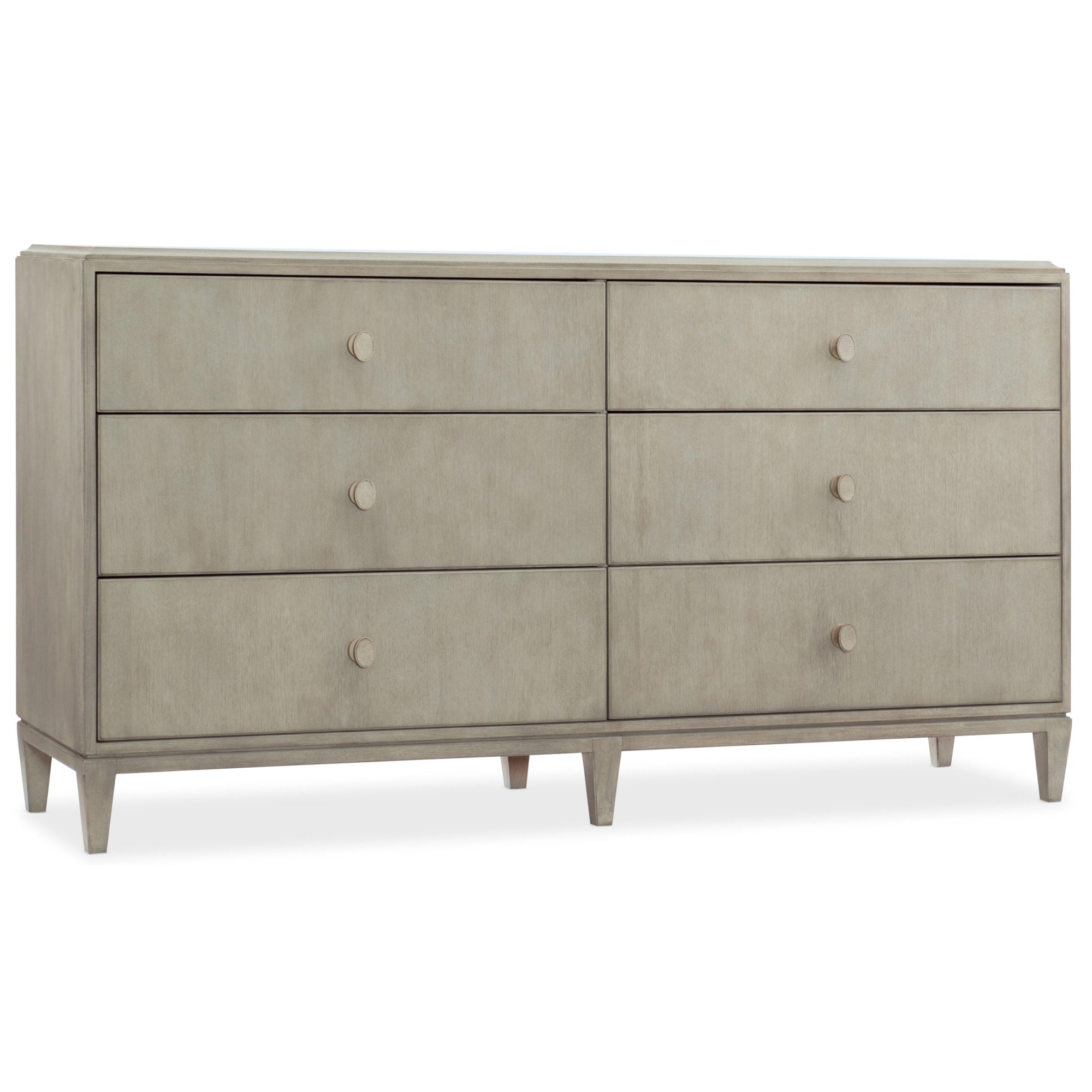 Hooker Furniture 5990 90002 Ltwd Elixir 70 Wide Rubberwood And Walnut Dresser W Serene Gray Beige
