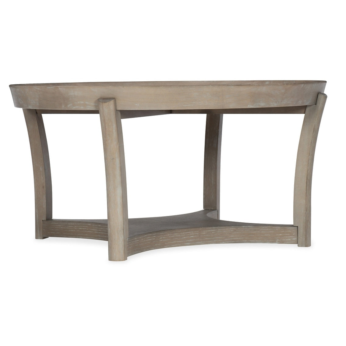 Hooker Furniture 6050 80111 37 Diameter Oak And Rubberwood Coffee Table From The Affinity Collection Greige