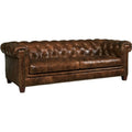 Hooker Furniture Ss195 03 087 90 Wide Leather Sofa From The Chester Collection Dark Walnut