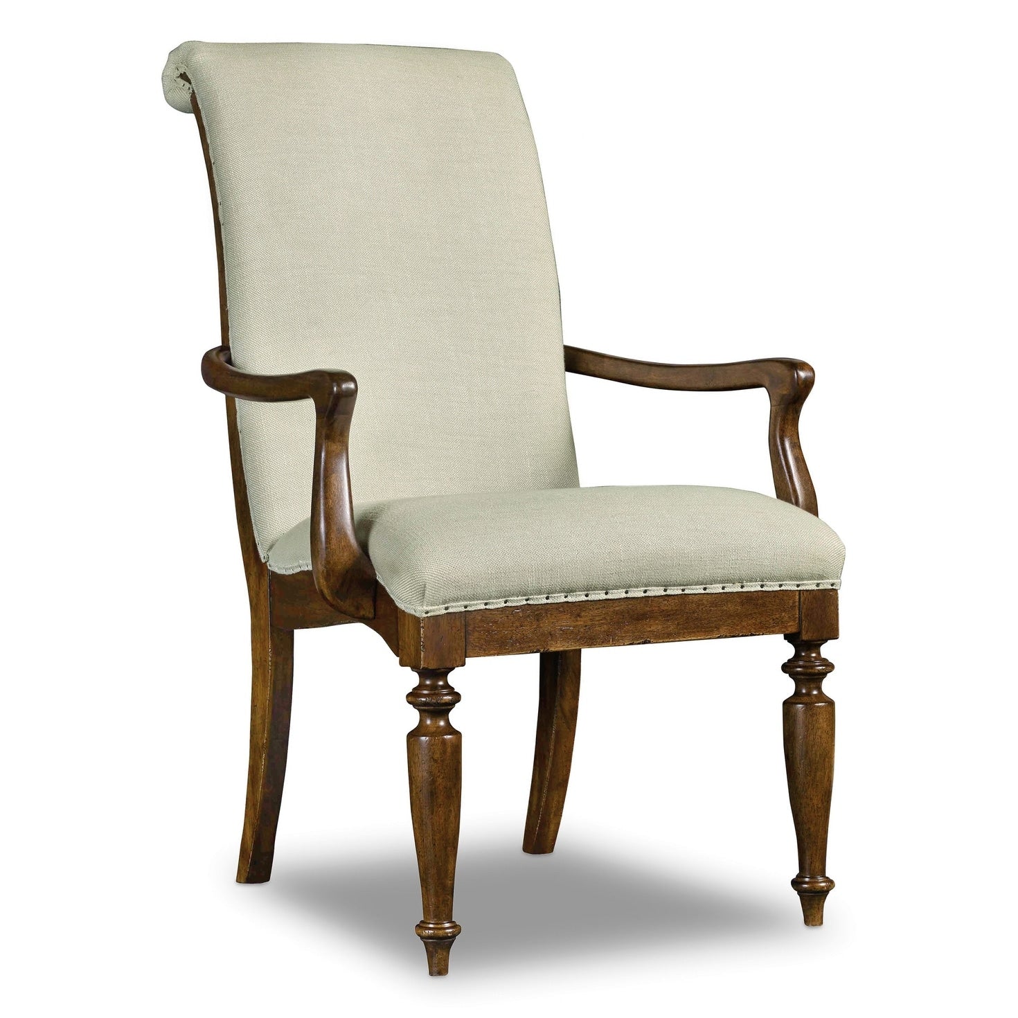 Hooker Furniture 5447 75400 Archivist 25 1 2 W Fabric Rubberwood Traditional Style Dining Chair With Nailhead Embellishment