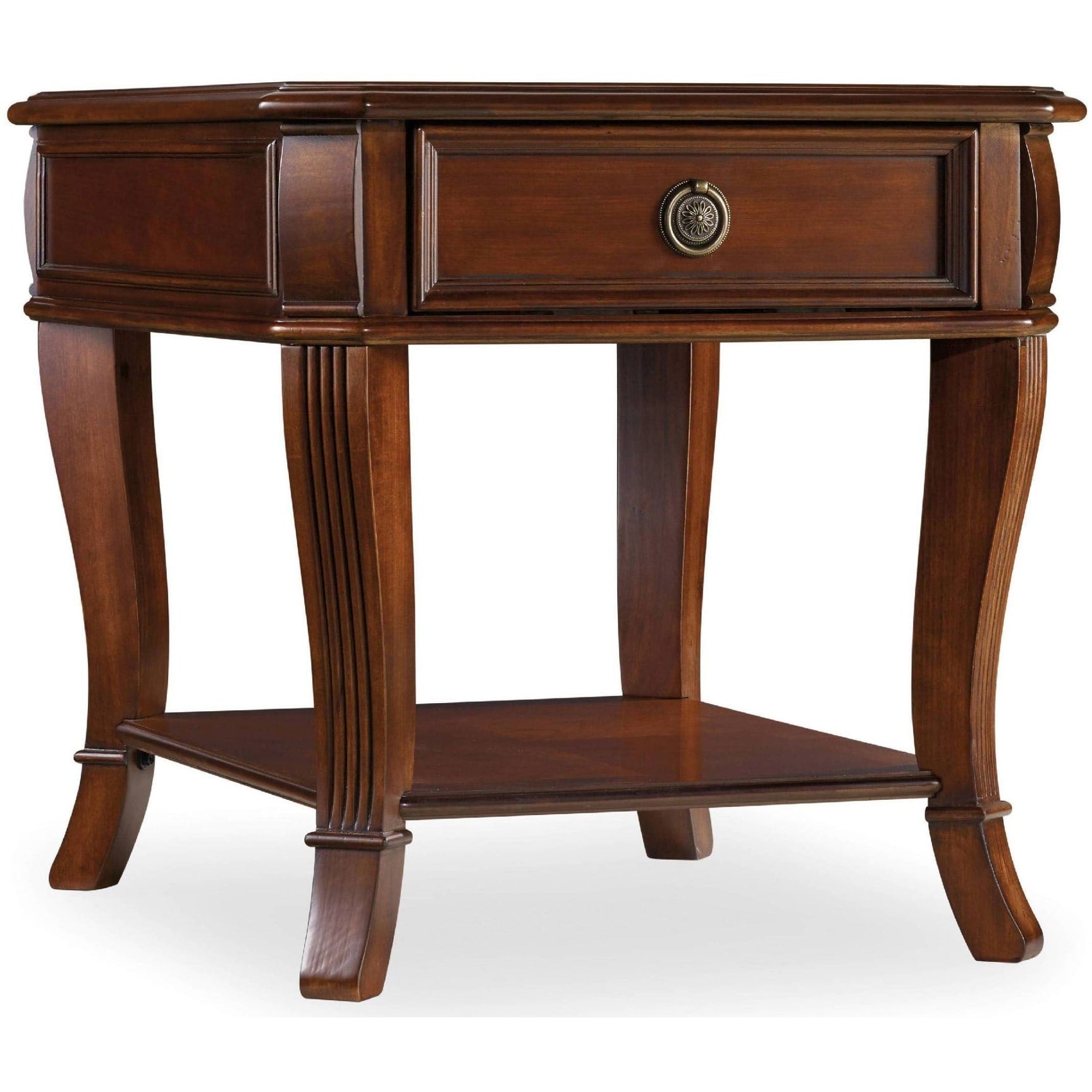Hooker Furniture 281 80 113 28 Long Hardwood End Table From The Brookhaven Collection Medium Cherry