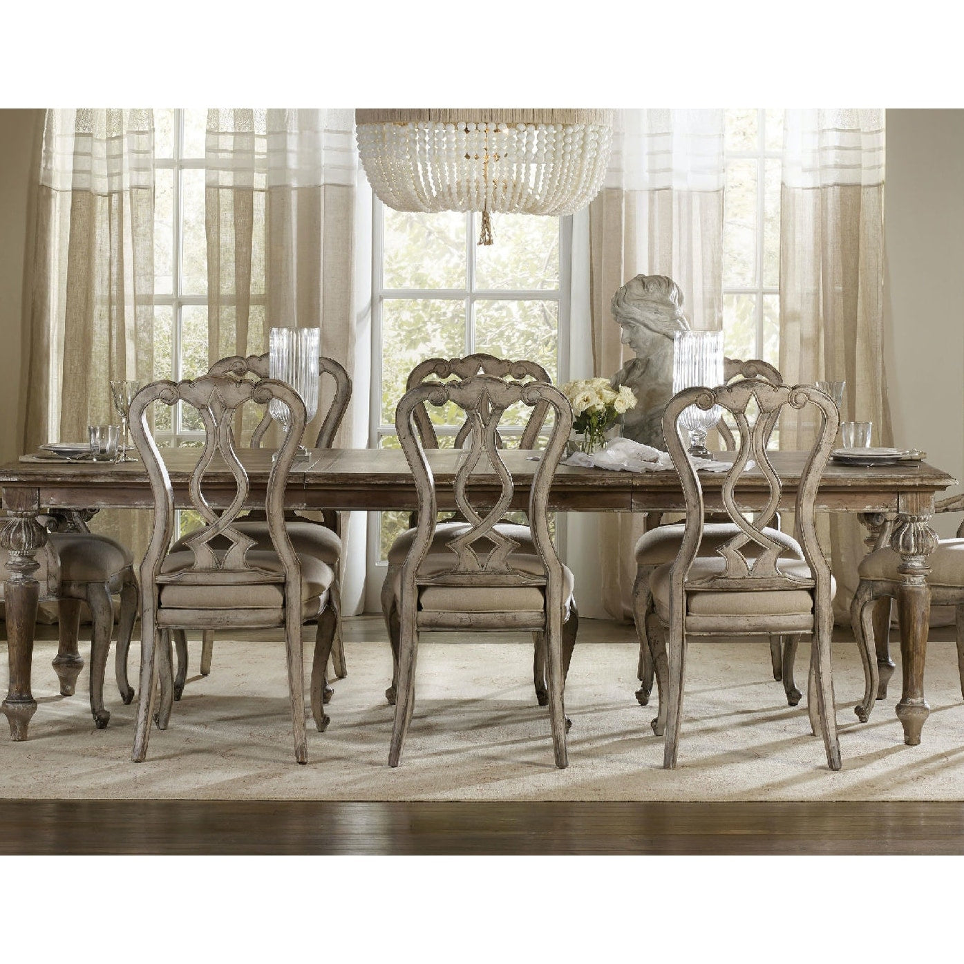 Hooker Furniture 5300 75200 72 Long Hardwood Dining Table From The Chatelet Collection Caramel Froth