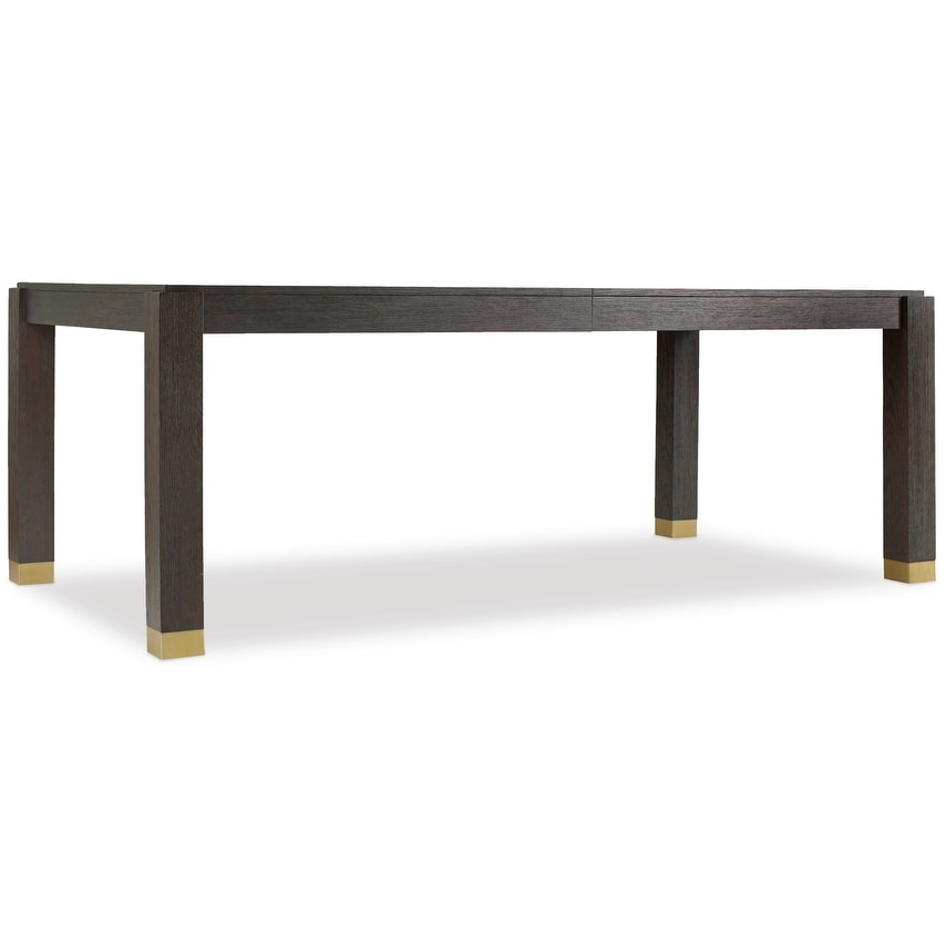 Hooker Furniture 1600 75200A Dkw Curata 82 Wide Rubberwood Dining Table With Two 20 Leaves Midnight Brown N A