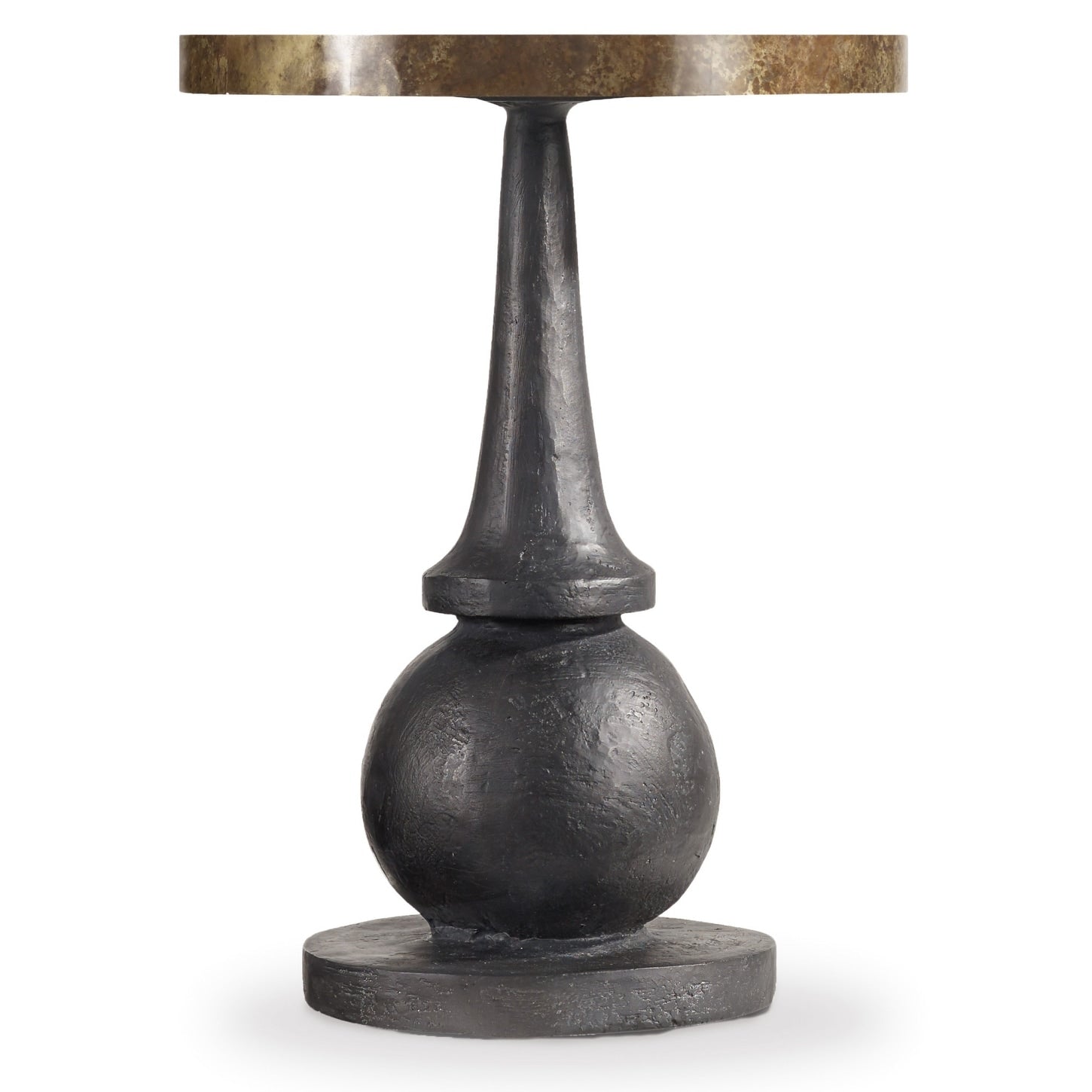 Hooker Furniture 1600 50003 Mtl Curata 18 Diameter Brass Accent Table Washed Brass Black
