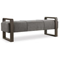 Hooker Furniture 1600 50006 Dkw Curata 60 Wide Rubberwood Framed Polyester Bench Midnight Brown Edward Graphite