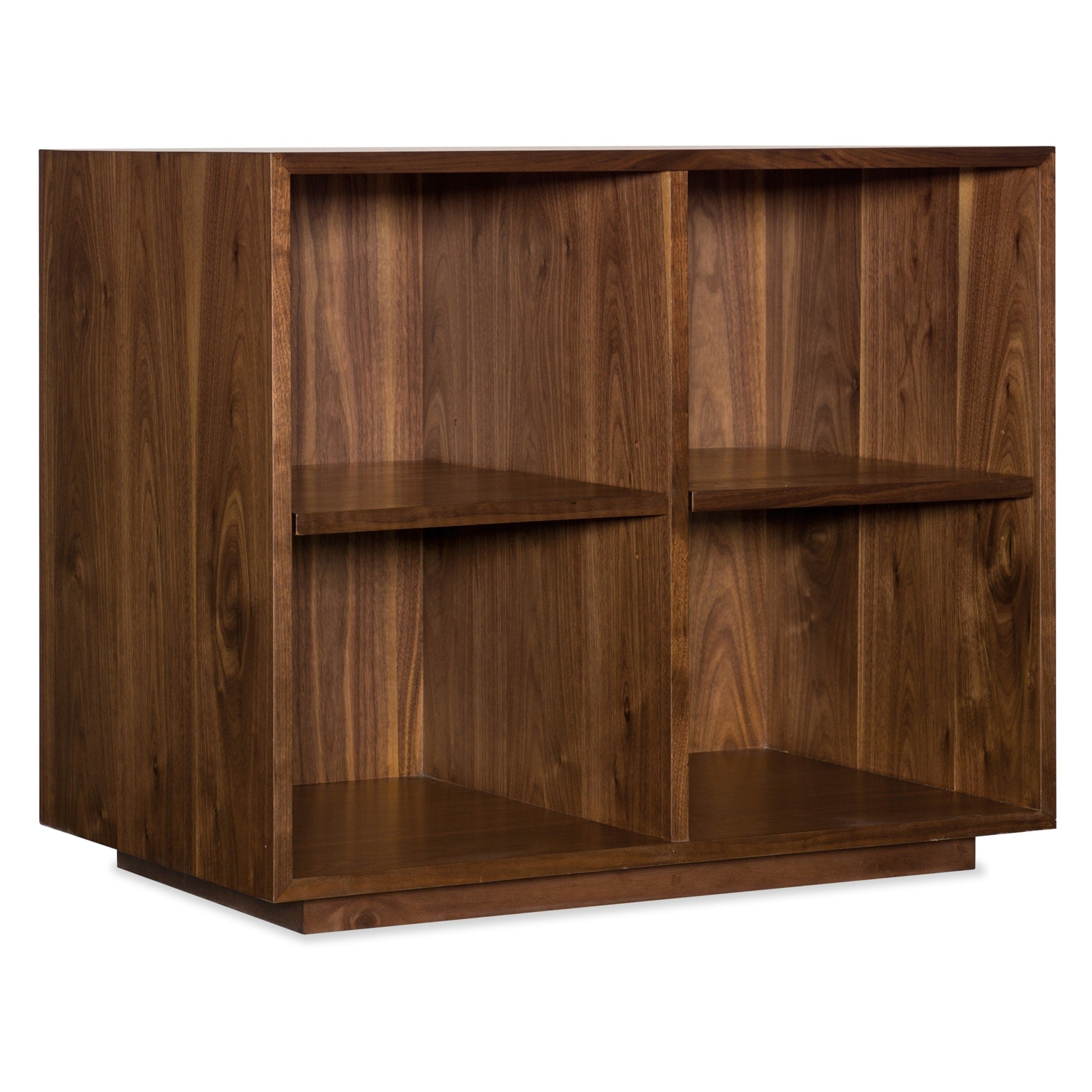 Hooker Furniture 1650 10245 32 Wide 4 Shelf Rubberwood And Walnut Wood Accent Cabinet From The Elon Collection Medium Walnut
