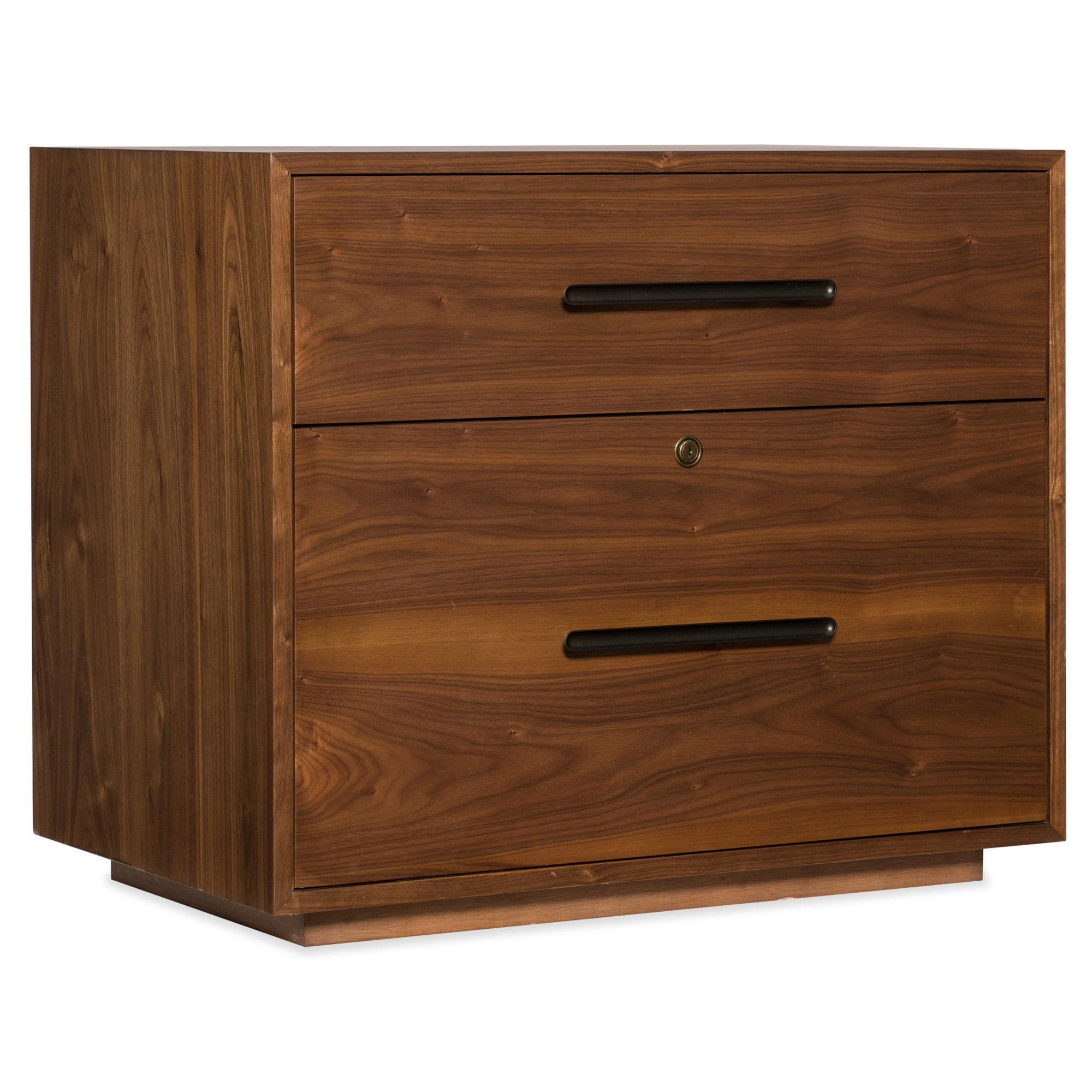 Hooker Furniture 1650 10466 32 Wide 2 Drawer Rubberwood And Walnut Wood Filing Cabinet From The Elon Collection