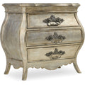 Hooker Furniture 5413 90016 32 Wide 3 Drawers Hardwood Nightstand From The Sanctuary Collection Bardot Aged Silver Leaf