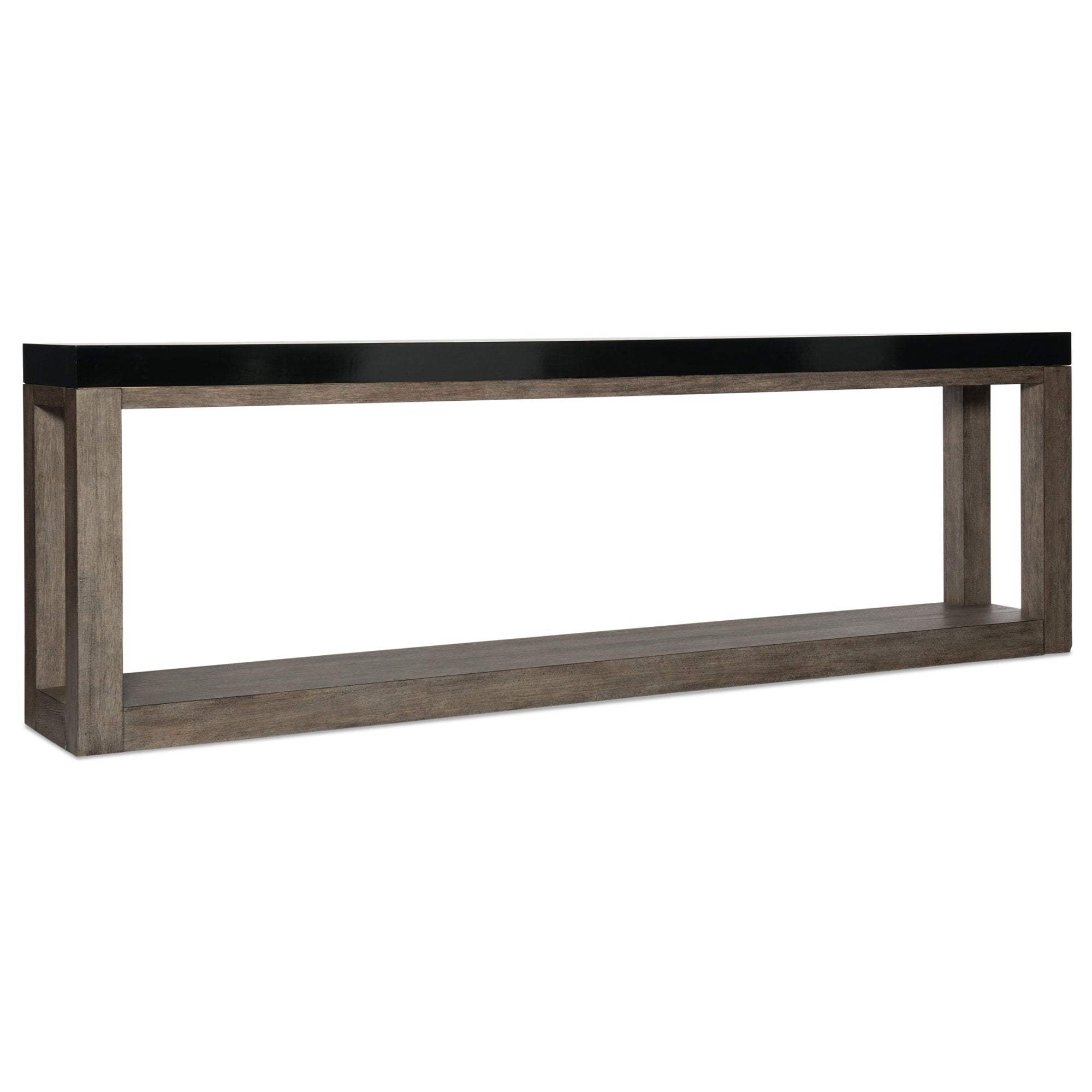Hooker Furniture 638 85425 Vienna 17 Long Oak And Rubberwood Console Table From The Melange Collection Black Brown