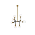 Hope 8 Light Pendant In With Clear Shade 36 Inch