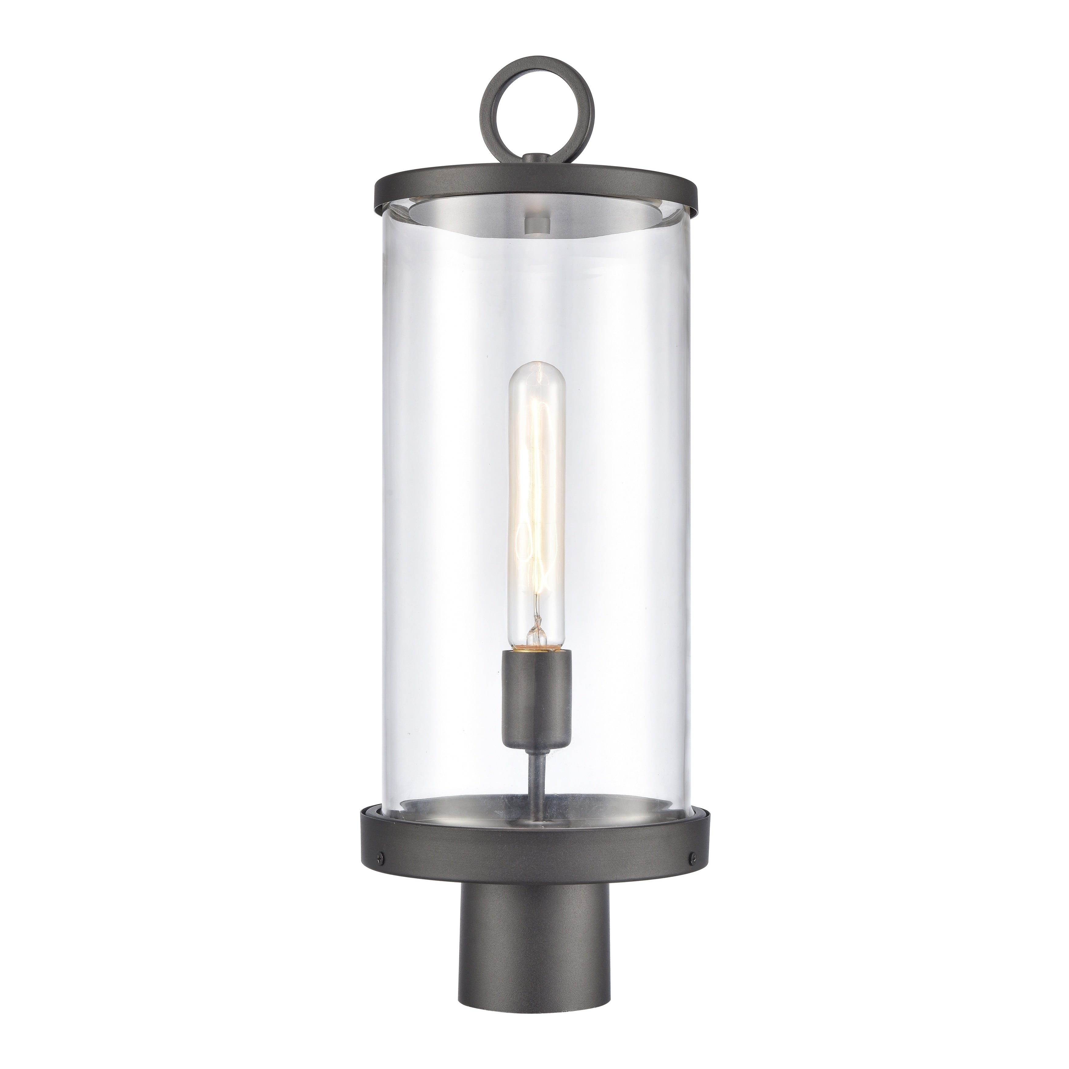 Hopkins 20.75 High 1 Light Outdoor Post Light Charcoal Black 20.75 Inch H