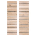 Horizontal Slat Board Batten Exterior Shutters Pair