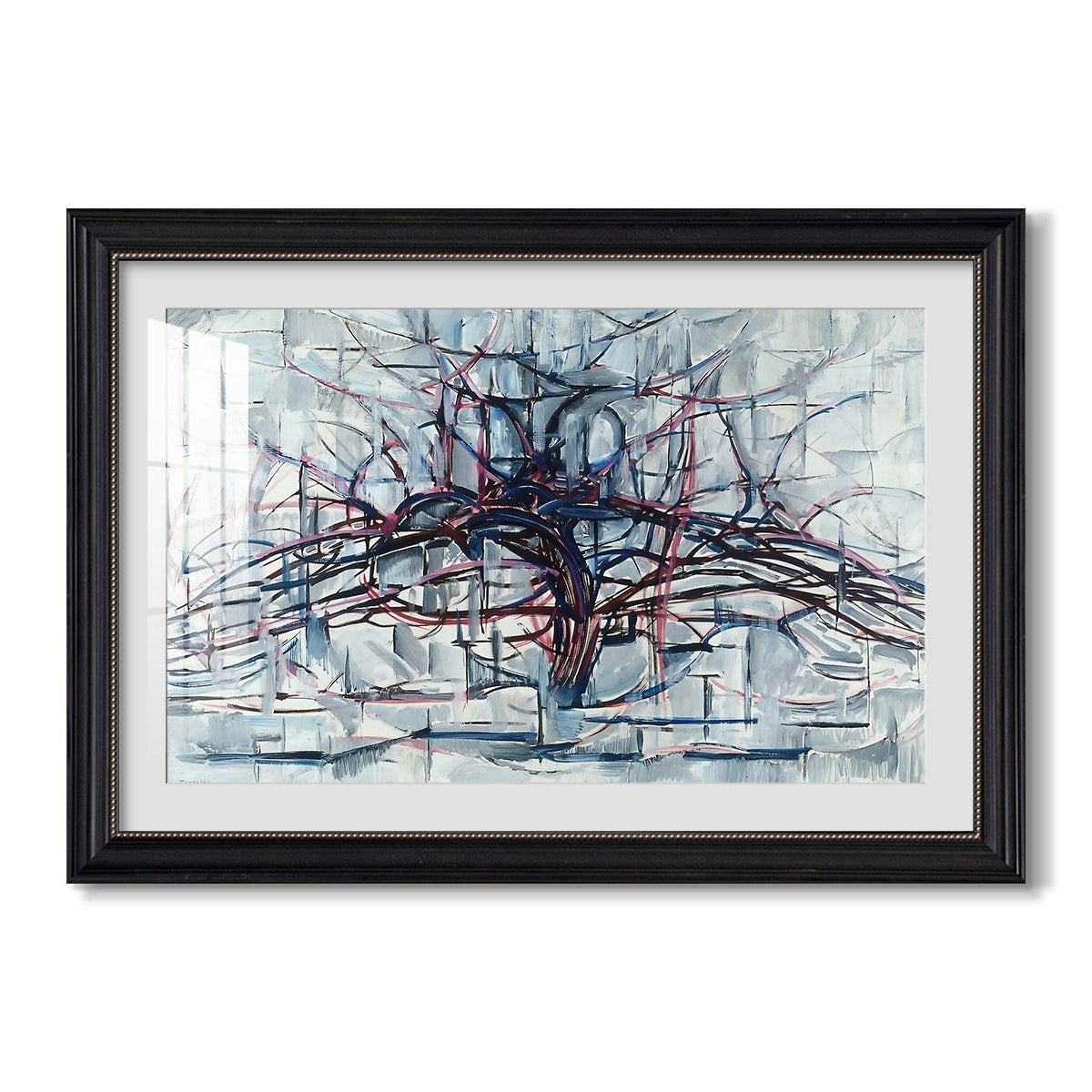 Horizontal Tree 1912 Piet Mondrian Custom Framed Print