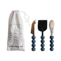 Horn Cheese Knife Set With Resin Handles 6.75 L X 2.0 W X 1.0 H