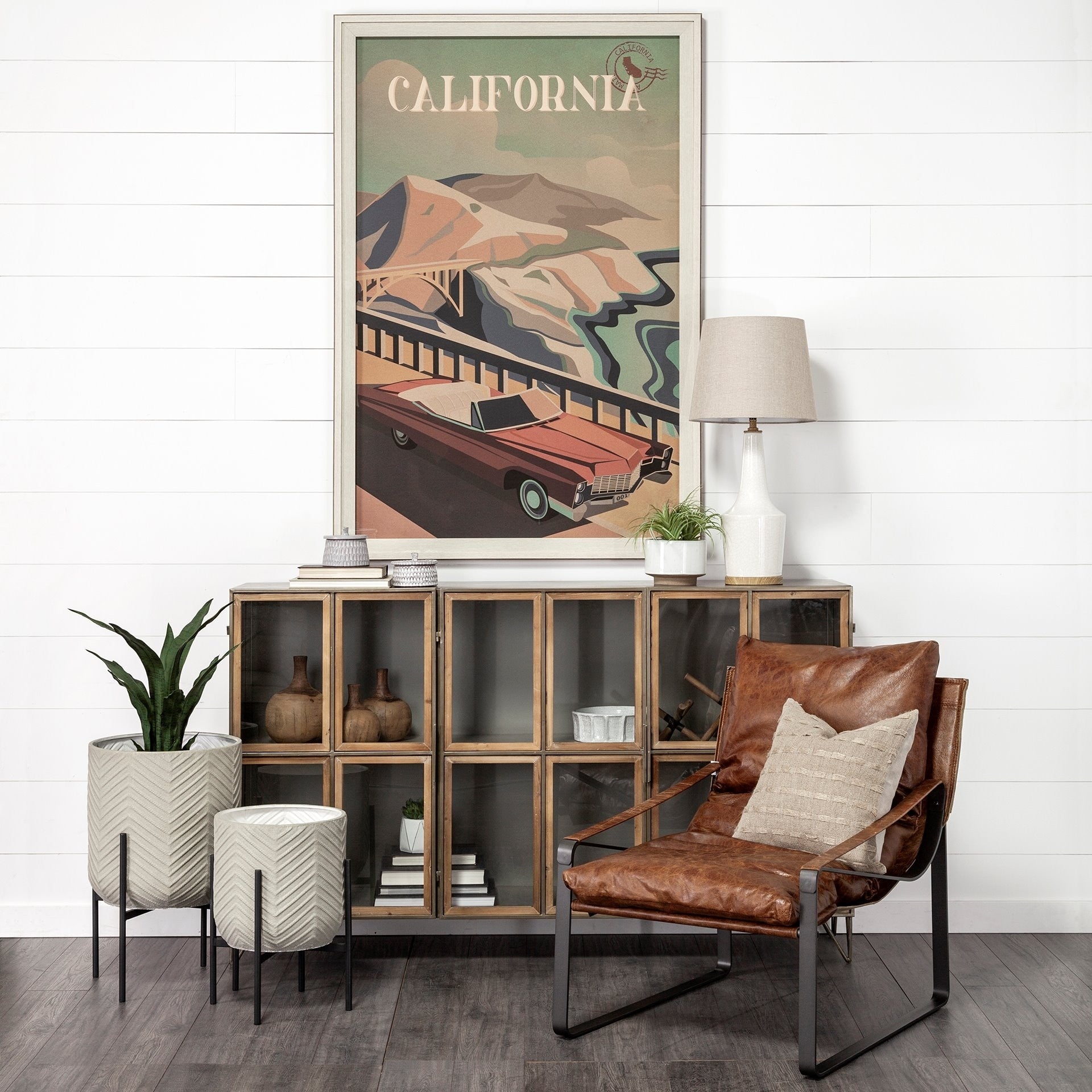 Mercana Hornet Brown Leather Accent Chair