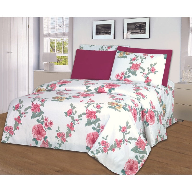 Hotel Club 1200 Super Soft 6 Piece Garden Print Sheet Set