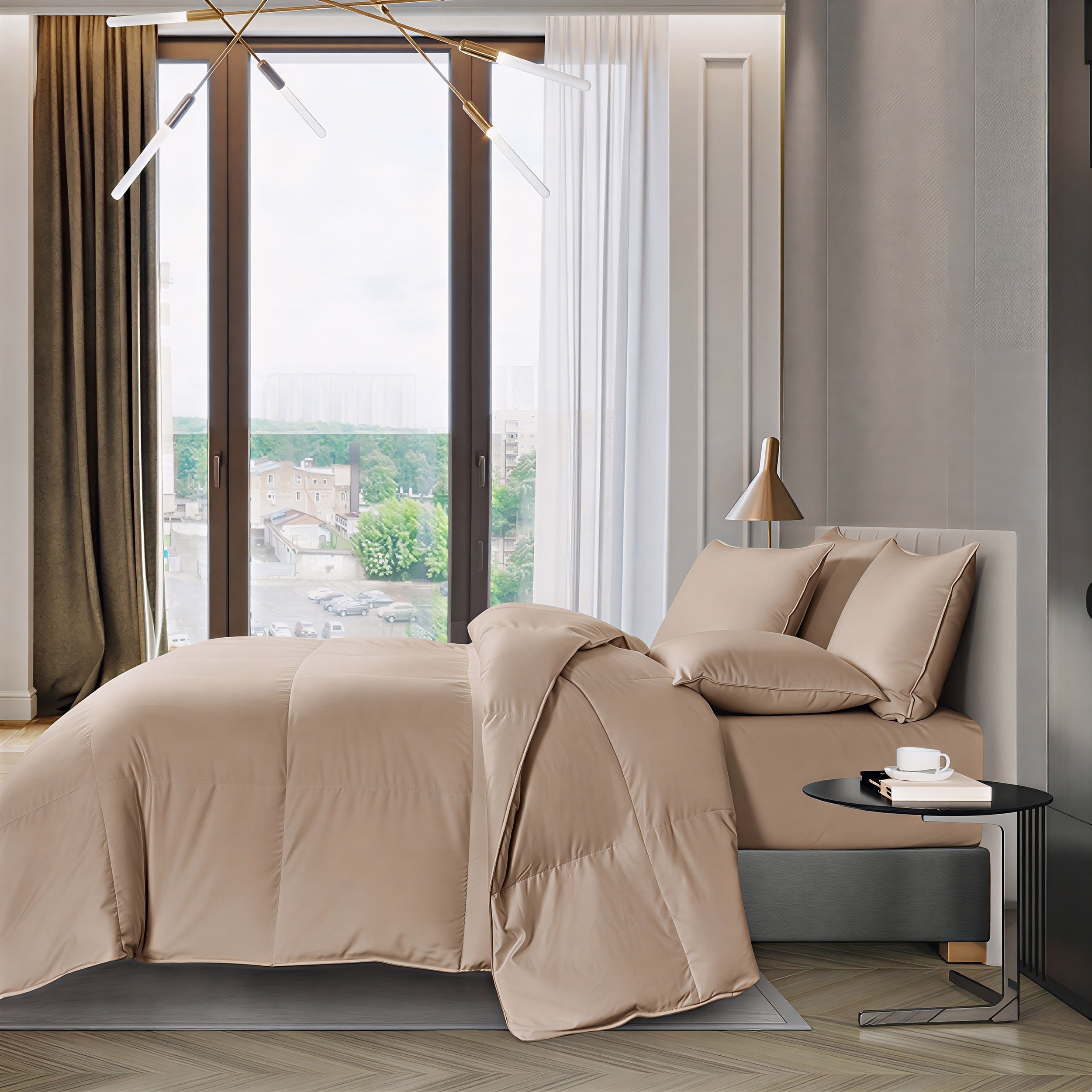Hotel Grand 1000 Thread Count Egyptian Cotton Oversized White Down Comforter