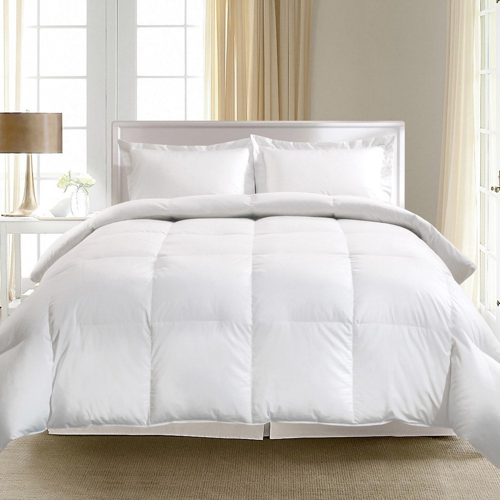 Hotel Grand 1000 Thread Count Egyptian Cotton Oversized White Goose Down Comforter
