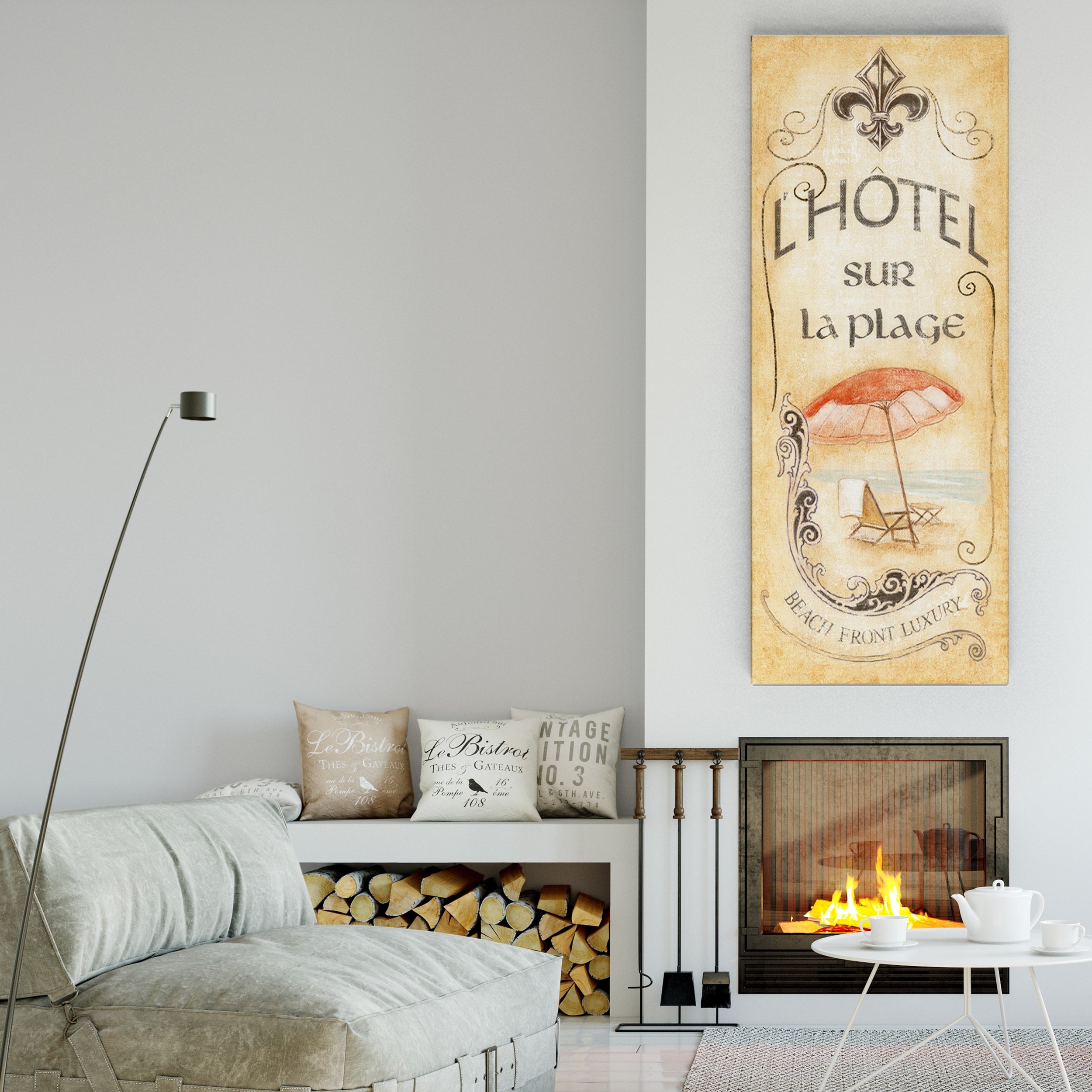 Wexford Home Hotel Sur La Plage Premium Gallery Wrapped Canvas Wall Art
