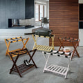 Hotel Style Luggage Rack With Shelf