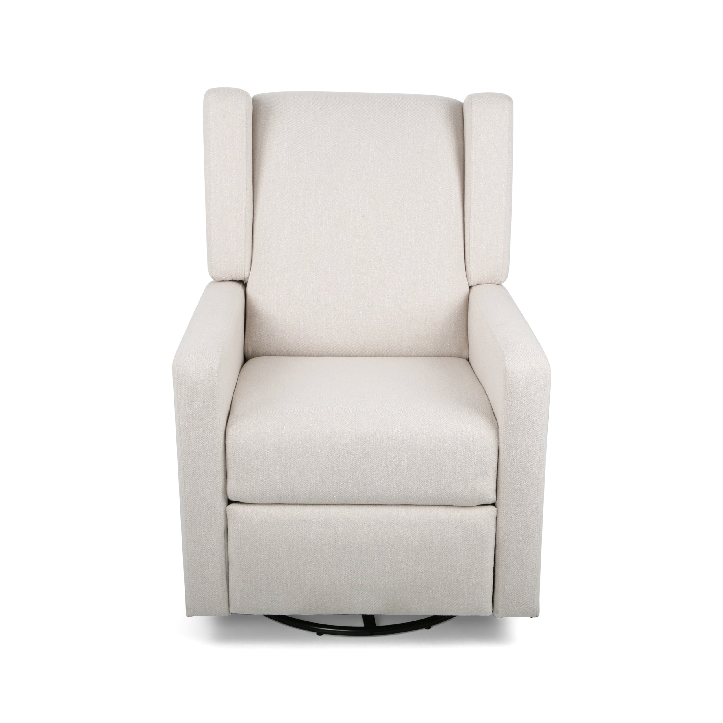 Hounker Contemporary Fabric Upholstered Swivel Recliner By Christopher Knight Home