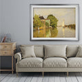 Houses On The Achterzaan Claude Monet Premium Framed Print
